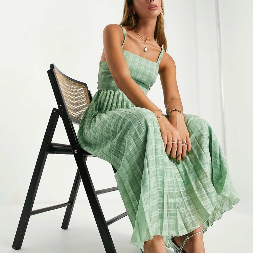 Cottage core ASOS light green Maxi Dress